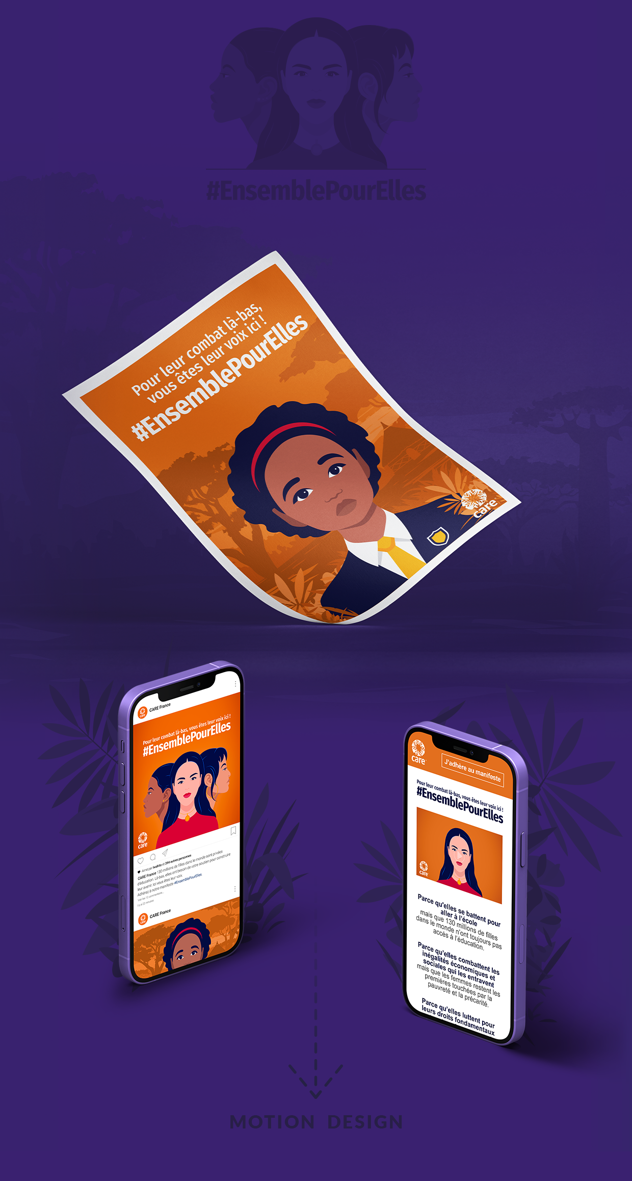 Ensemble pour elles by DamienC · Directeur Artistique Freelance · Graphiste · Lyon · Campagne · Care